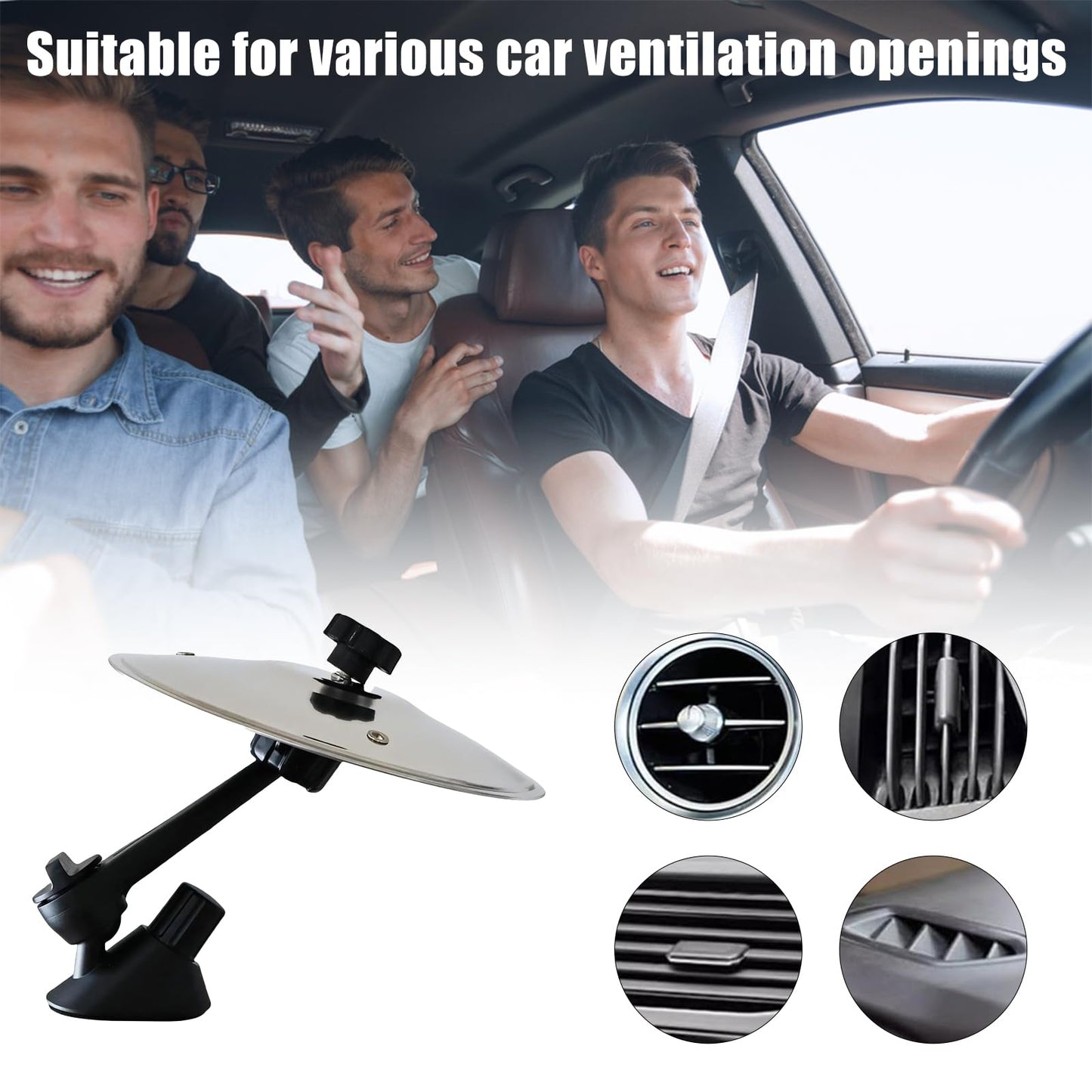 Auto Crash Becken, Auto-Trommel-Lüftungsschlitz, Car Crash Cymbal Drum, Bring Schwung in jede Fahrt mit diesem cleveren Auto Gadgets! perfekt gegen monotone Staus und Müdigkeit am Steuer