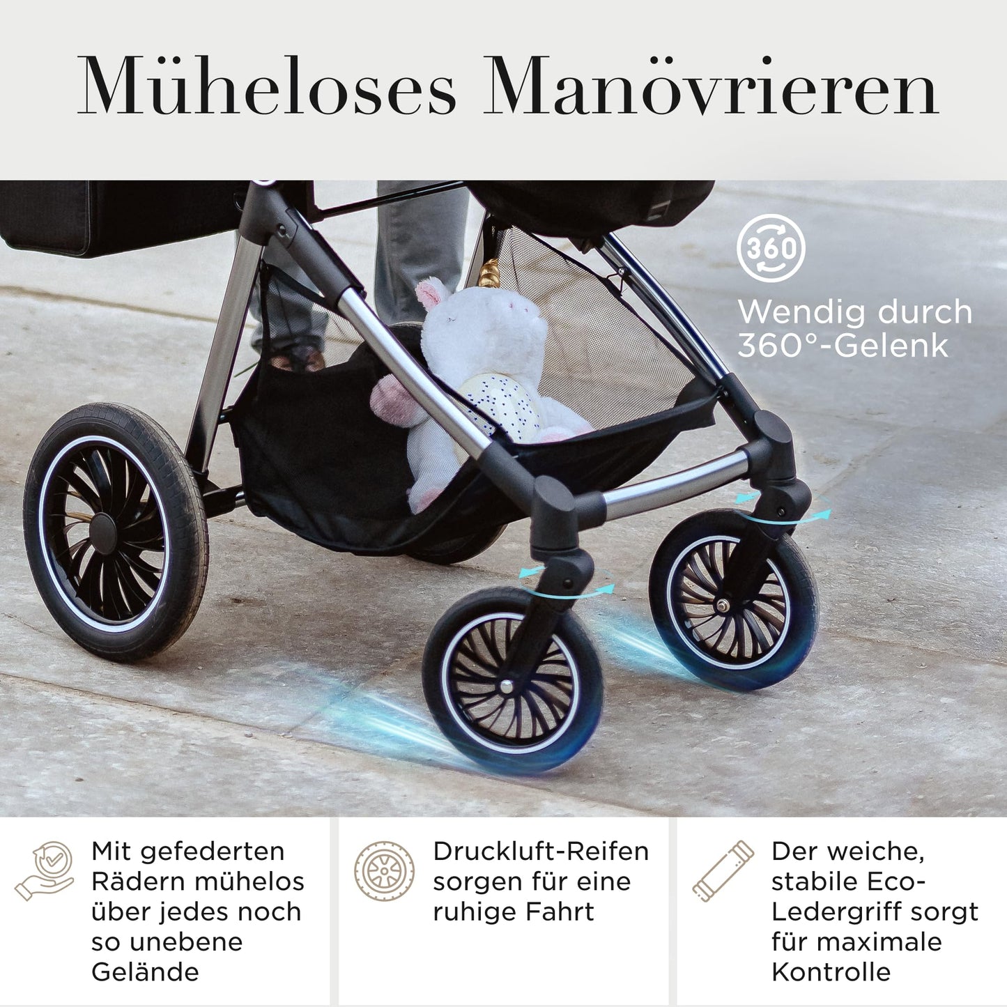 Kinderwagen 3 in 1 [Babywagen & Autositz] mit Babyschale Fahrgestell Kombi als Set | Stroller Baby | Isofix Station & 5-Punkt Sicherheitsgurt Kinderwagen Buggy Reisebuggy Buggys | Babywagen